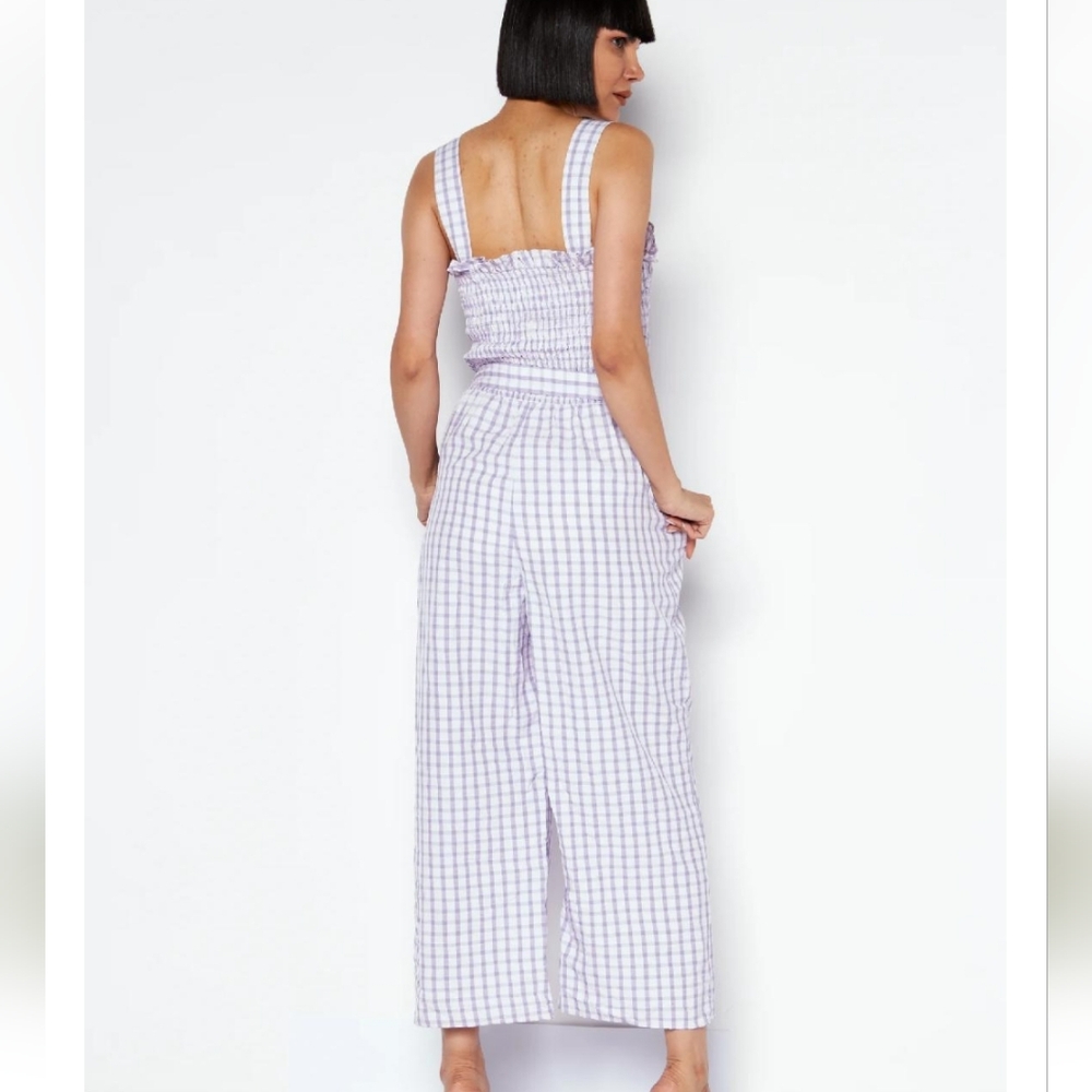 NWT RILEY & RAE | Checkered Smocked Jumpsuit - Picture 5 of 5